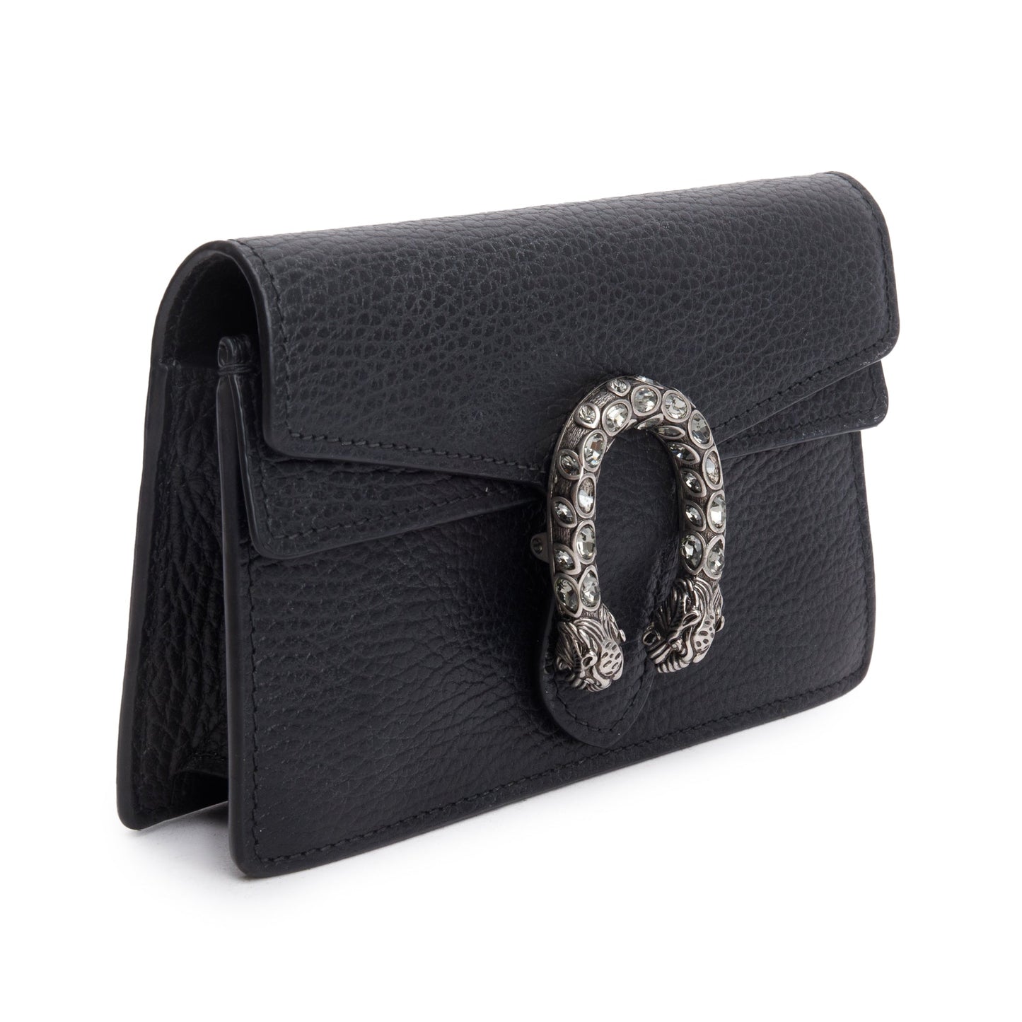 Gucci Dionysus Black Leather Super Mini Bag