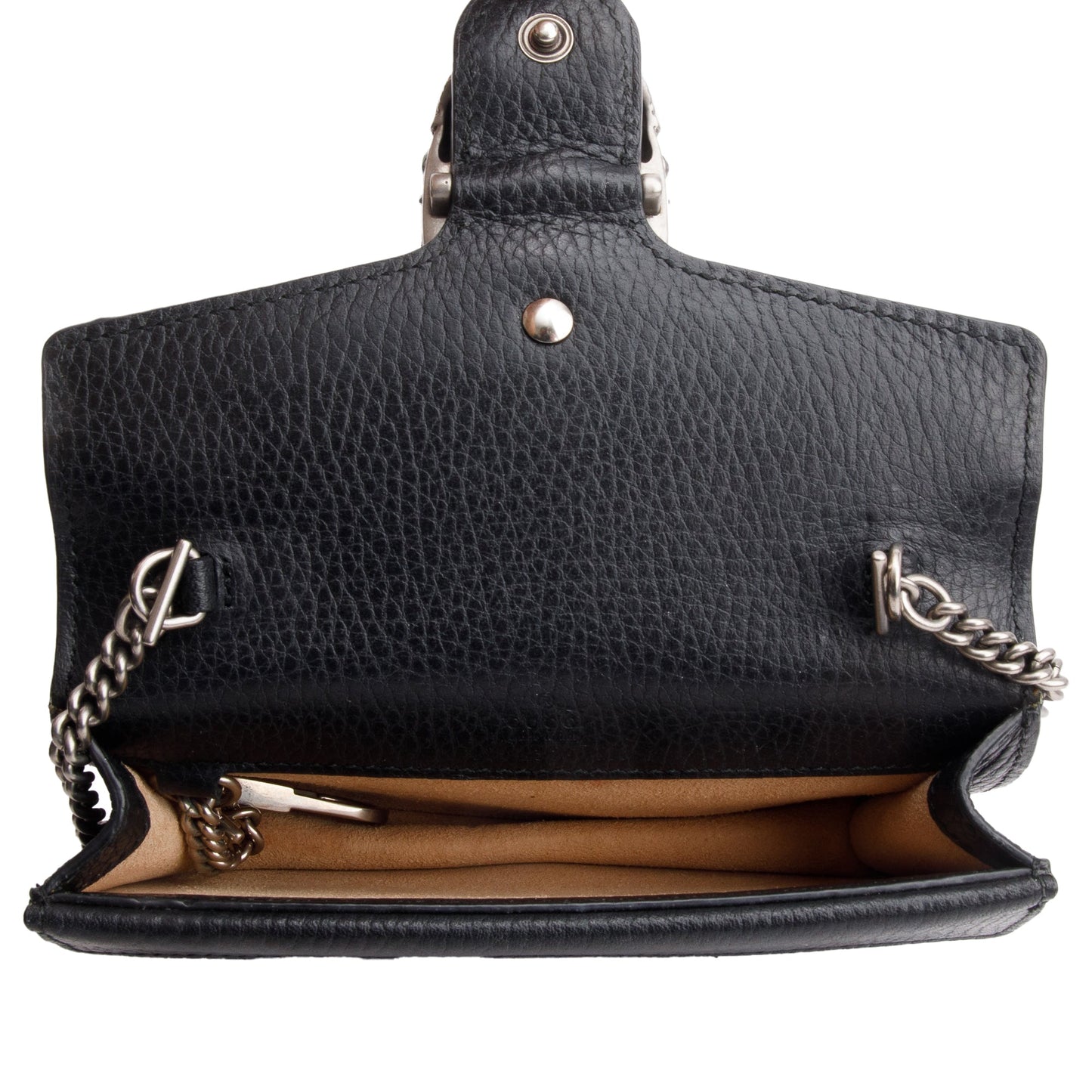 Gucci Dionysus Black Leather Super Mini Bag