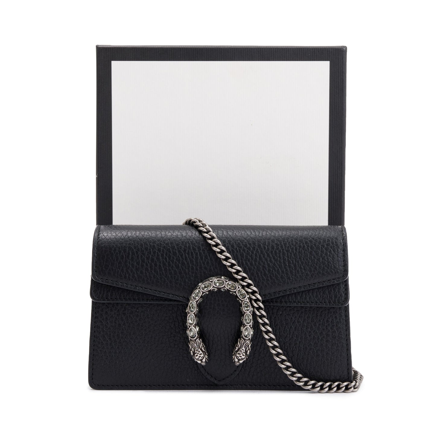 Gucci Dionysus Black Leather Super Mini Bag