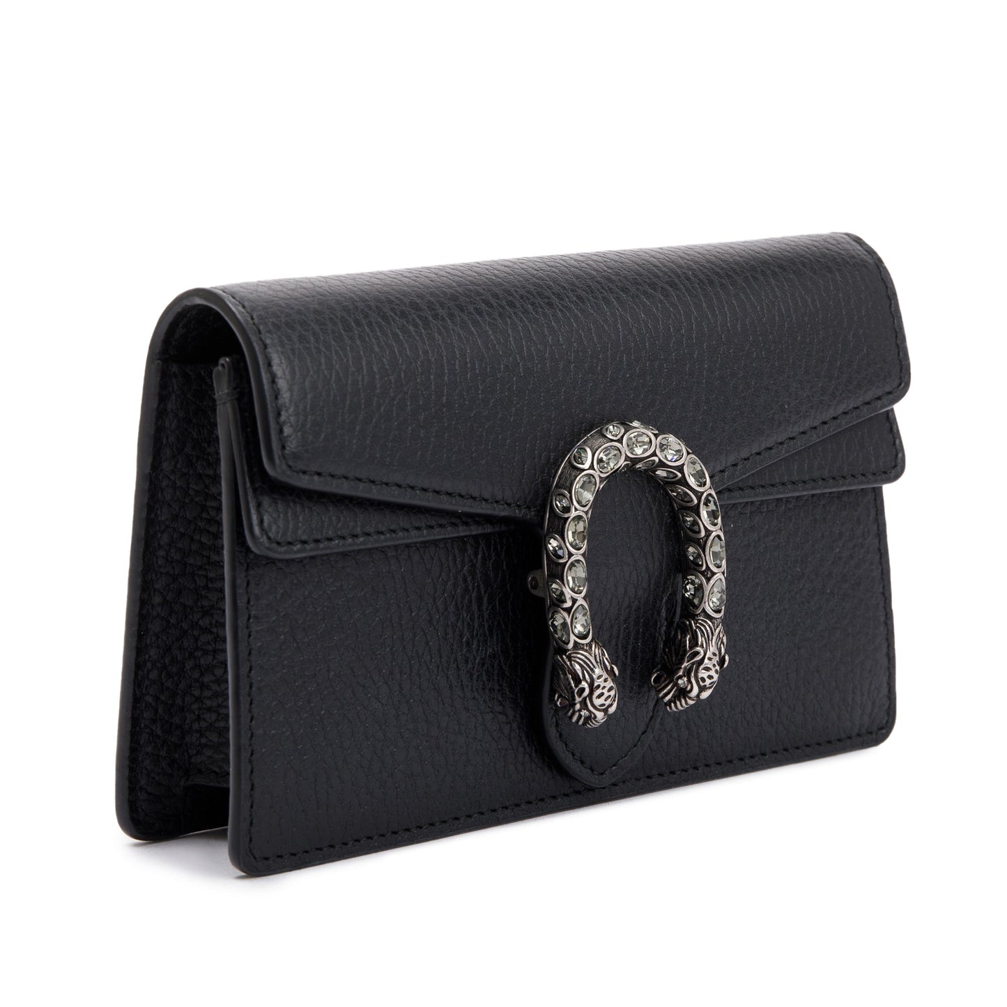 Gucci Dionysus Black Leather Super Mini Bag