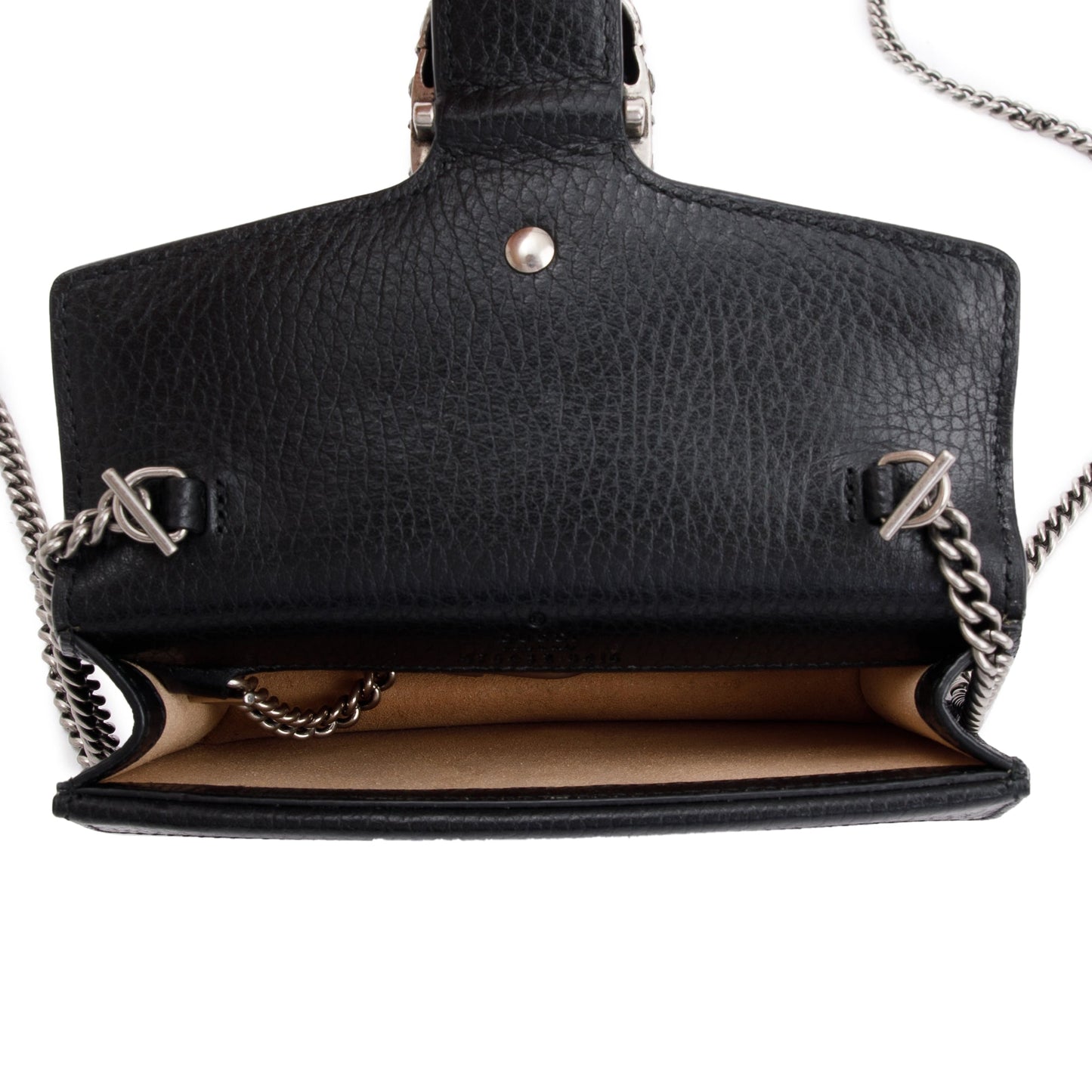 Gucci Dionysus Black Leather Super Mini Bag