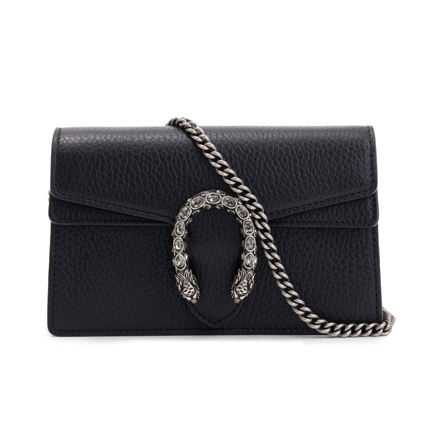 Gucci Dionysus Black Leather Super Mini Bag