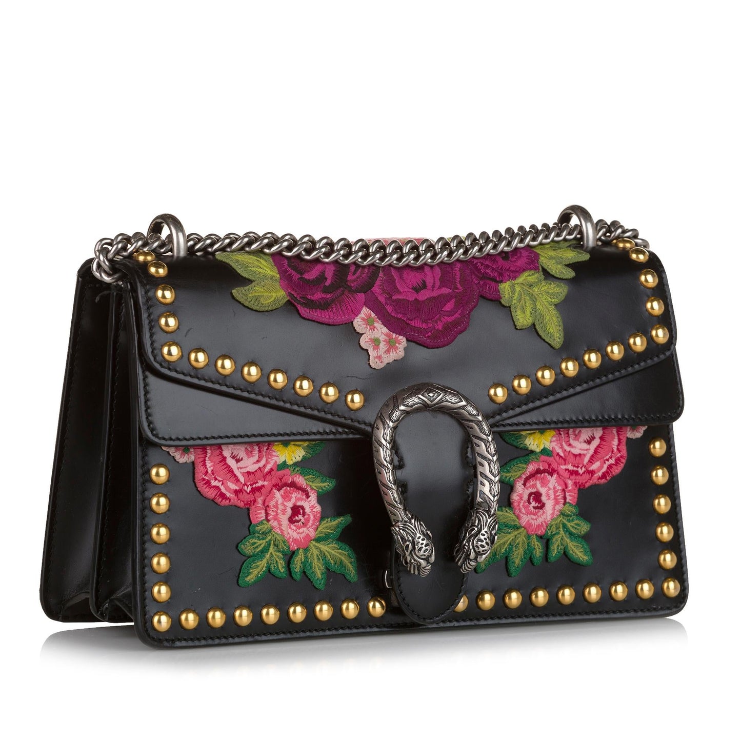 Gucci Dionysus Embroidered Studded Shoulder Bag (SHG-35202)