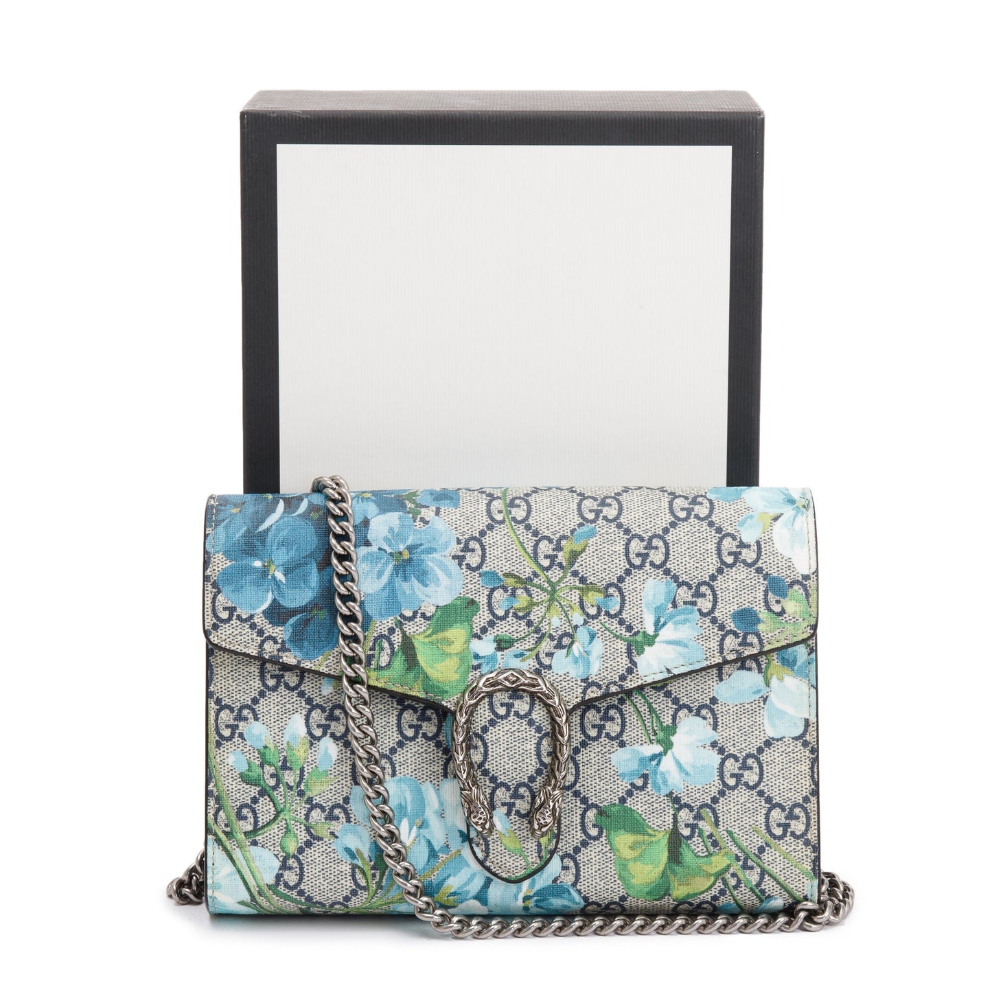 Gucci Dionysus GG Supreme Blooms Wallet on Chain