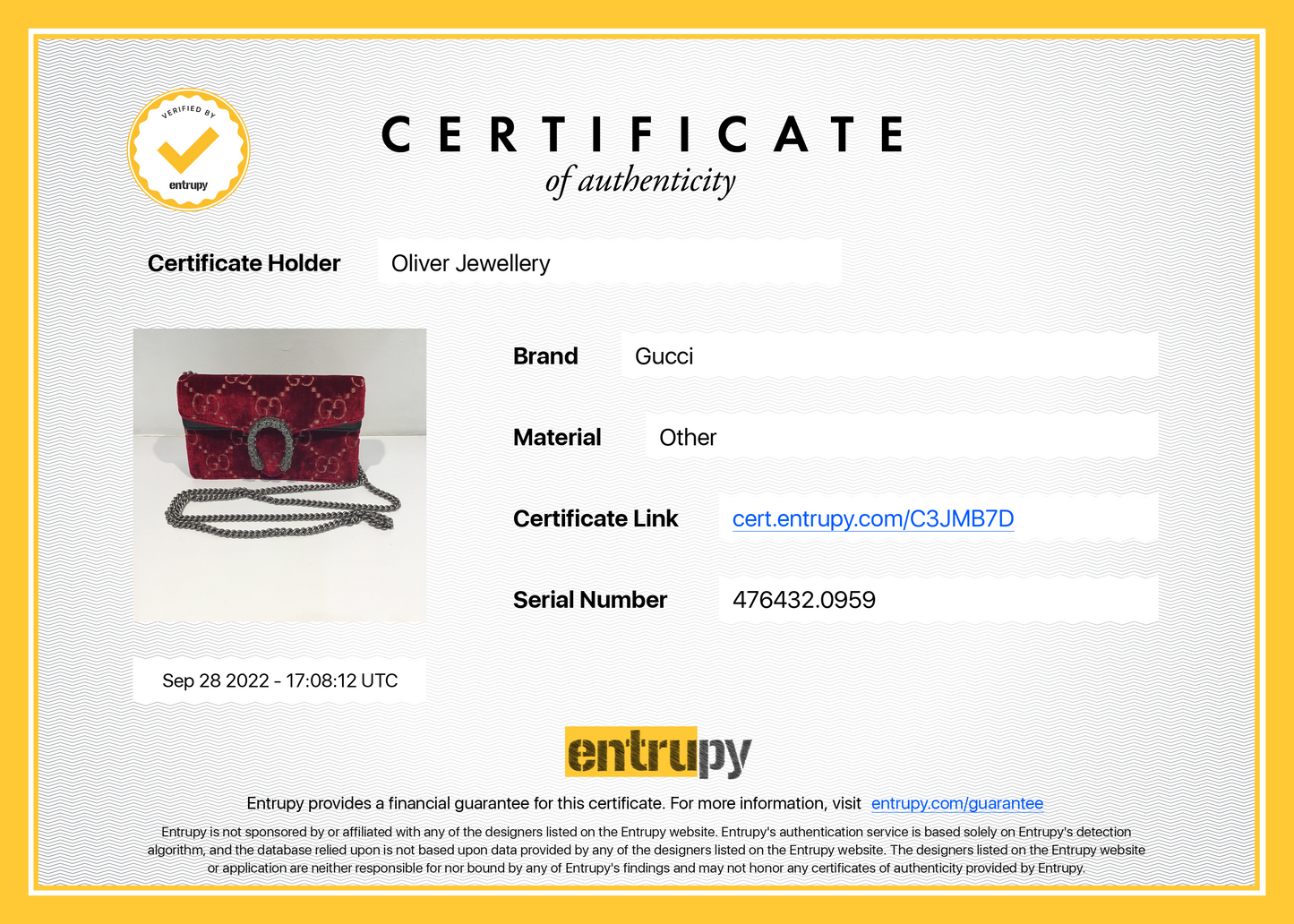 Gucci Dionysus GG Velvet Super Mini Bag
