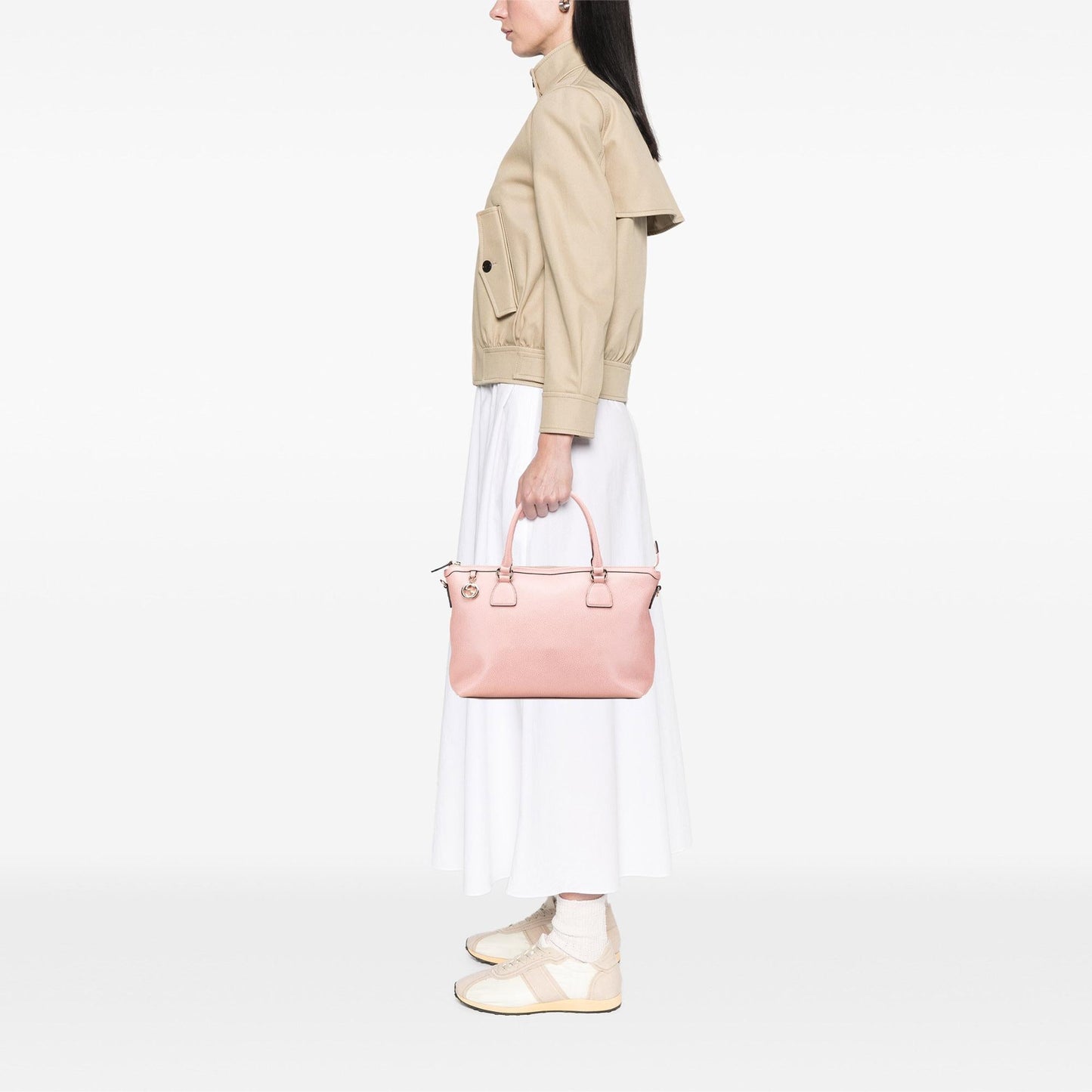 Gucci Dollar Calfskin GG Charm Satchel