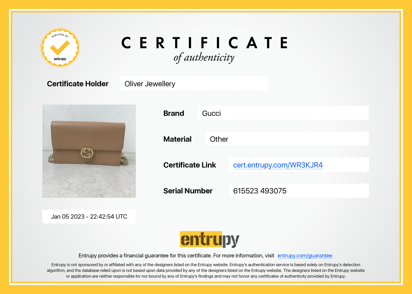 Gucci Dollar Interlocking G Wallet on Chain