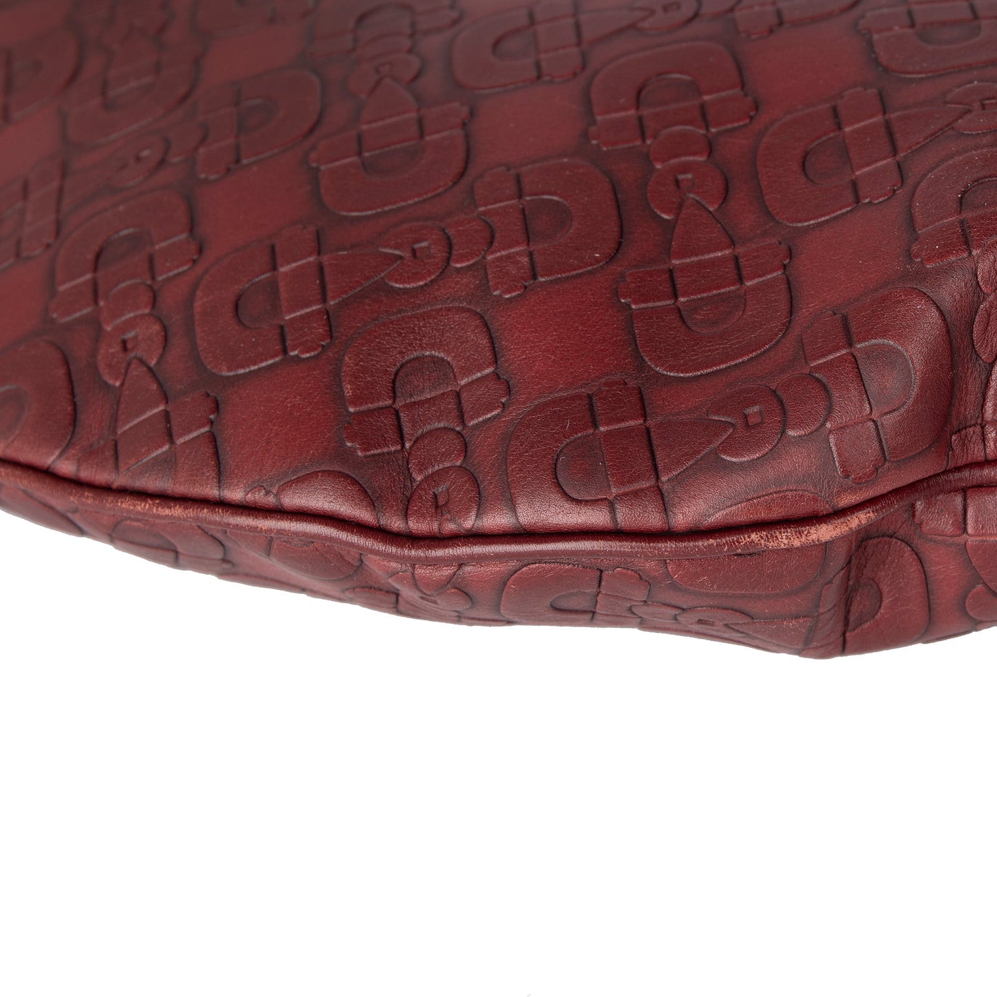Gucci Embossed Horsebit Leather Glam Hobo