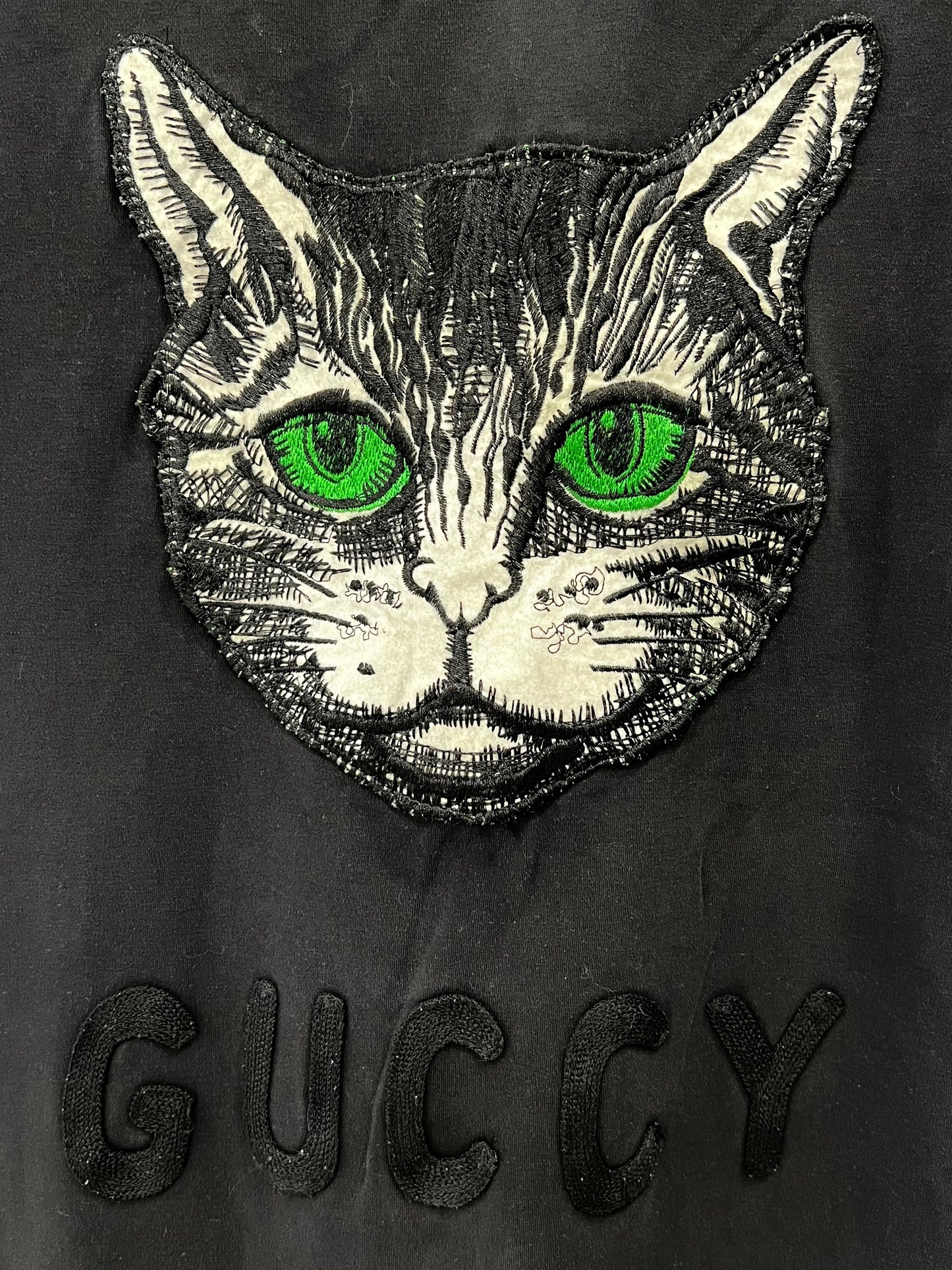GUCCI MYSTIC CAT COTTON JERSEY T-SHIRT DRESS