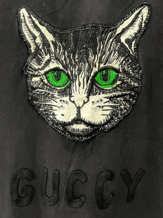 GUCCI MYSTIC CAT COTTON JERSEY T-SHIRT DRESS