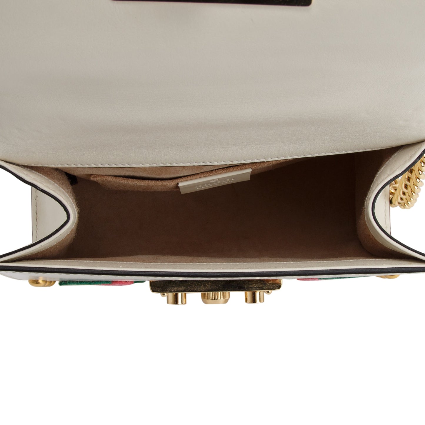 Gucci Embroidered Studded Small GG Padlock Shoulder Bag