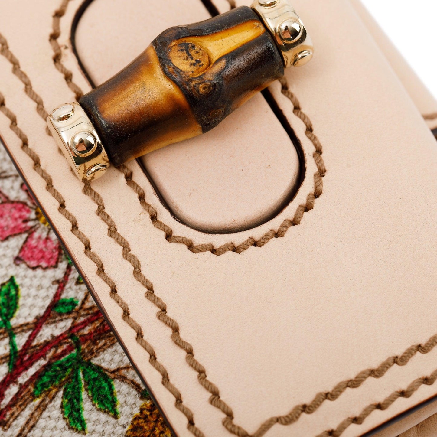 Gucci Flora Canvas Bamboo Wallet