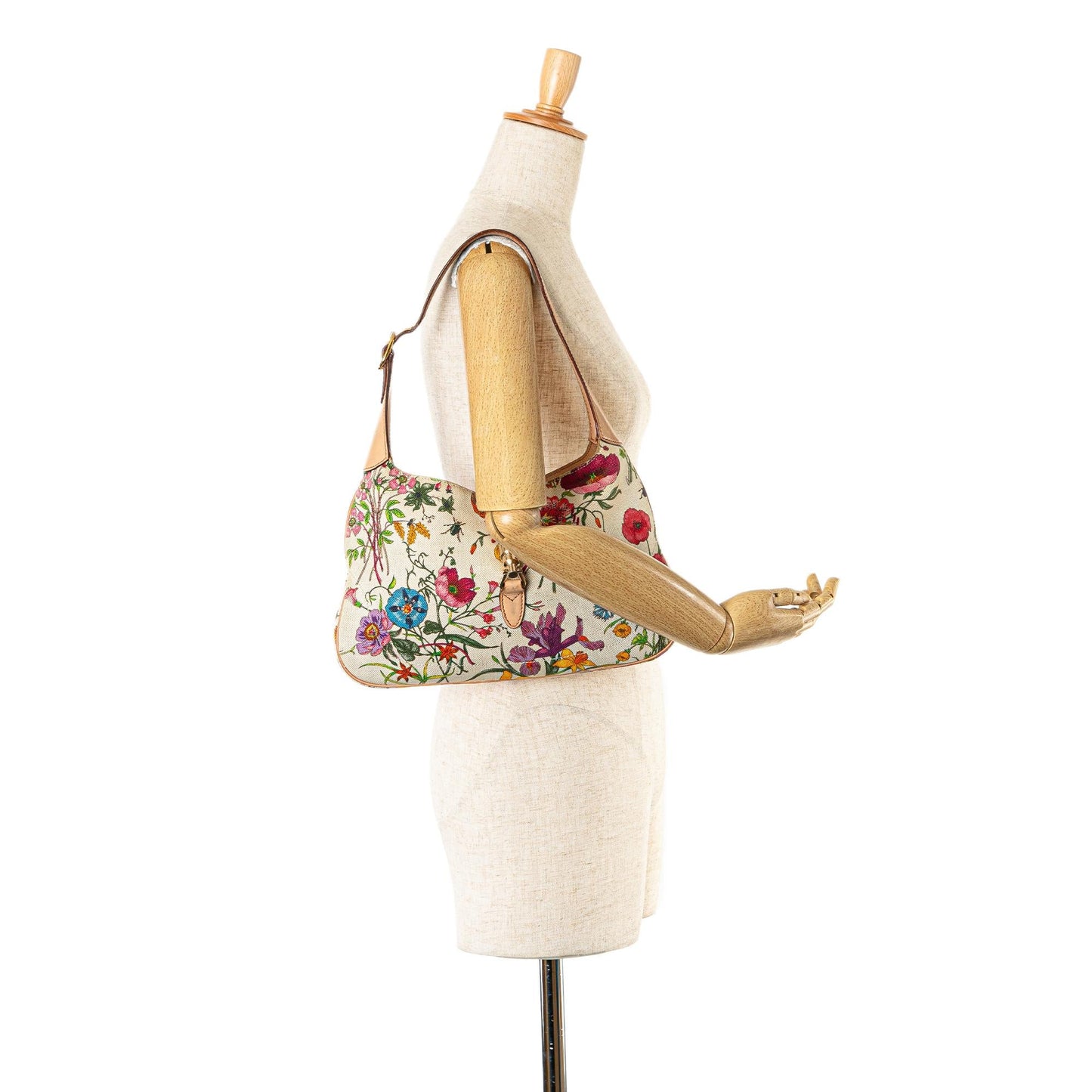 Gucci Flora New Jackie Canvas Shoulder Bag (SHG-3GVtqV)