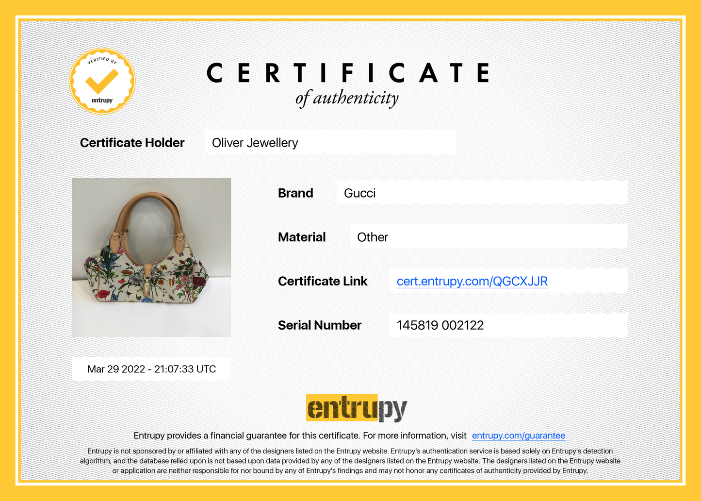 Gucci Floral Jackie Bardot Bag