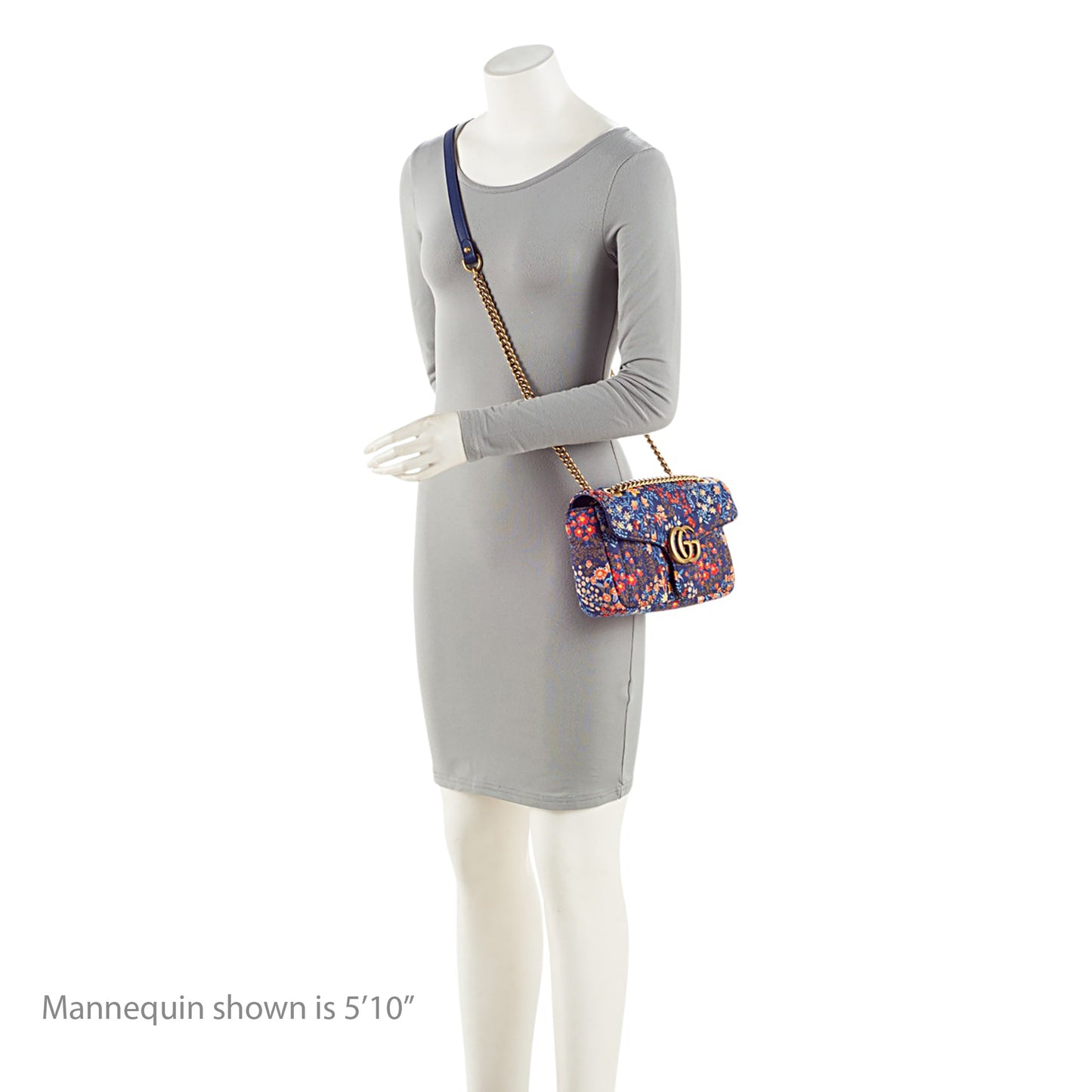 Gucci Floral Matelasse Cotton GG Marmont Small Flap Bag