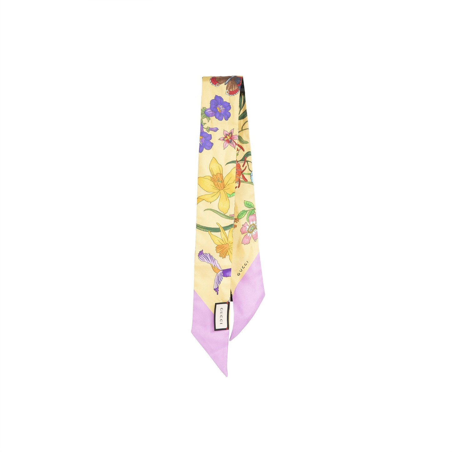 Gucci Floral Print Silk Twill