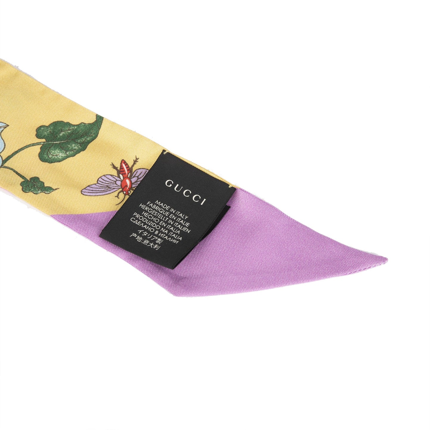 Gucci Floral Print Silk Twill