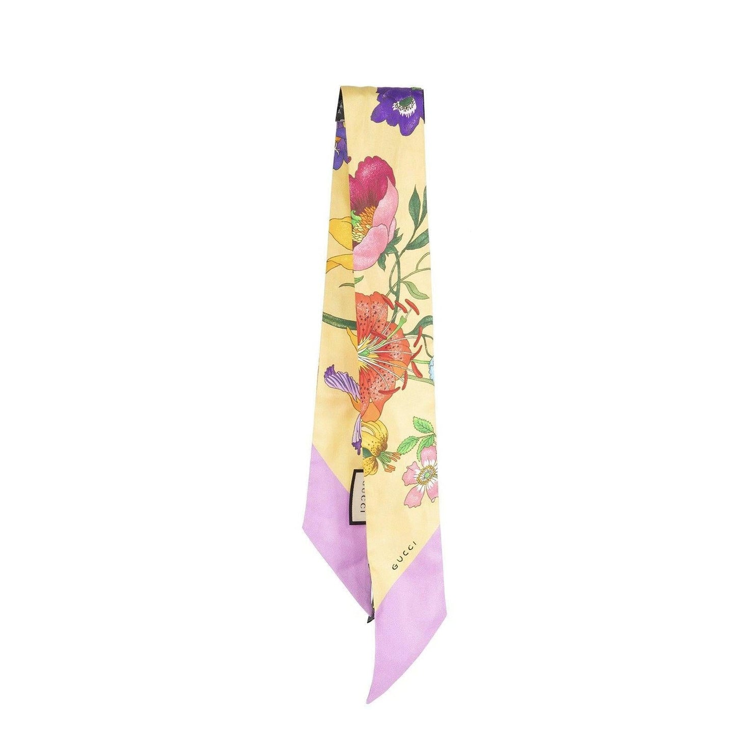 Gucci Floral Print Silk Twill