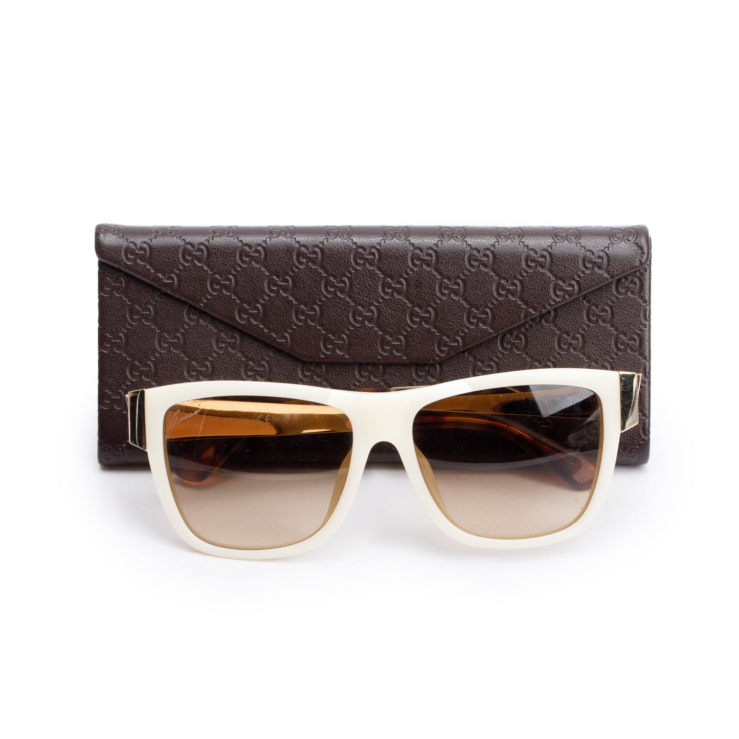 Gucci GG 3718/S White/Havana Square Sunglasses