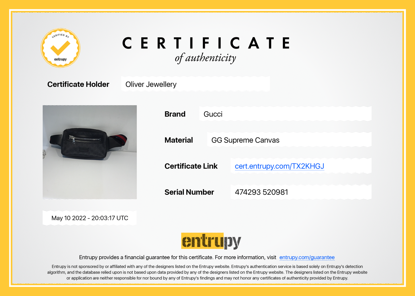 Gucci GG Black Belt Bag