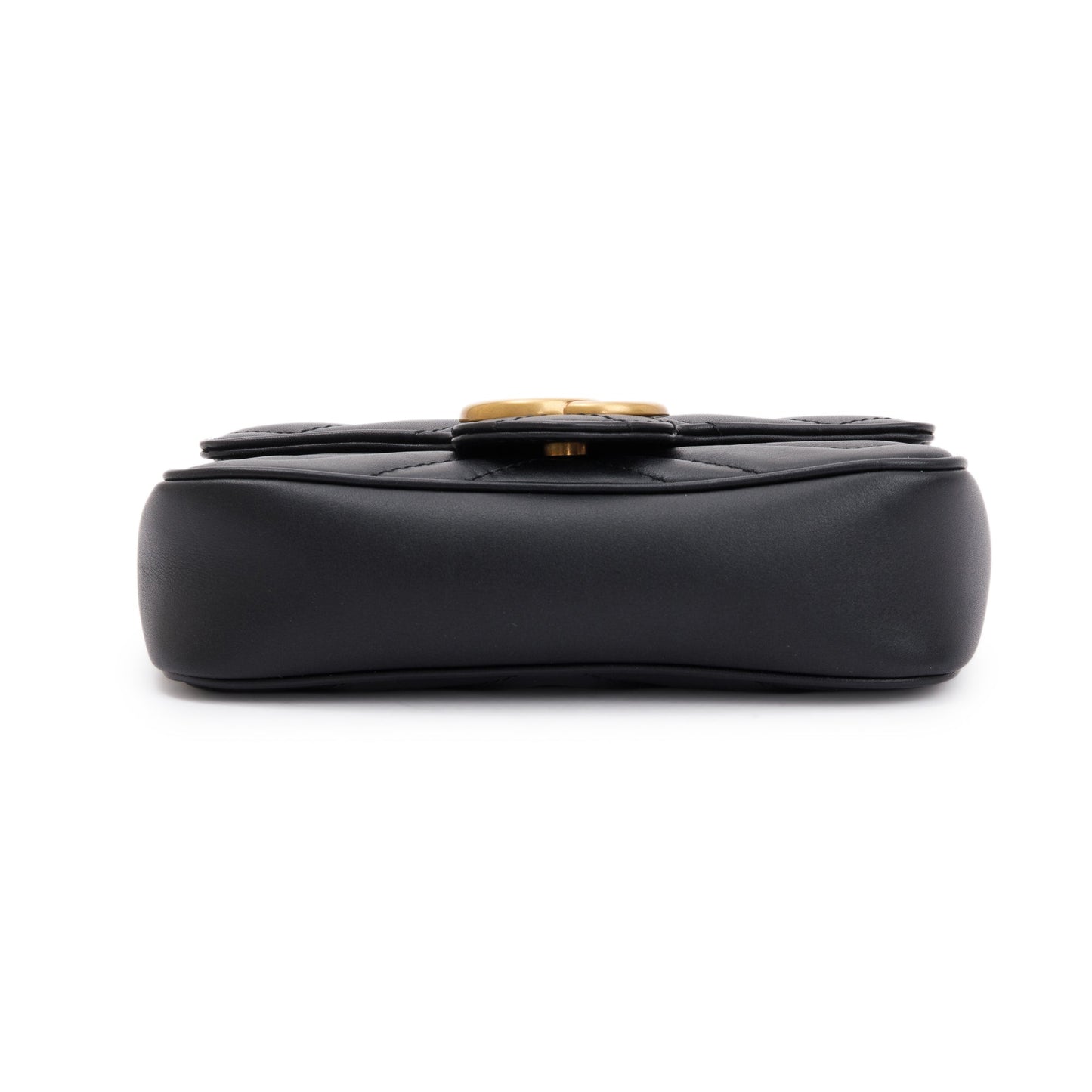 Gucci GG Black Marmont Matelasse Super Mini Bag