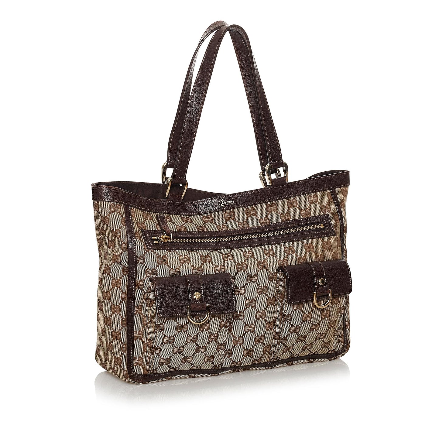 Gucci GG Canvas Abbey D-Ring Shoulder Bag (SHG-30118)