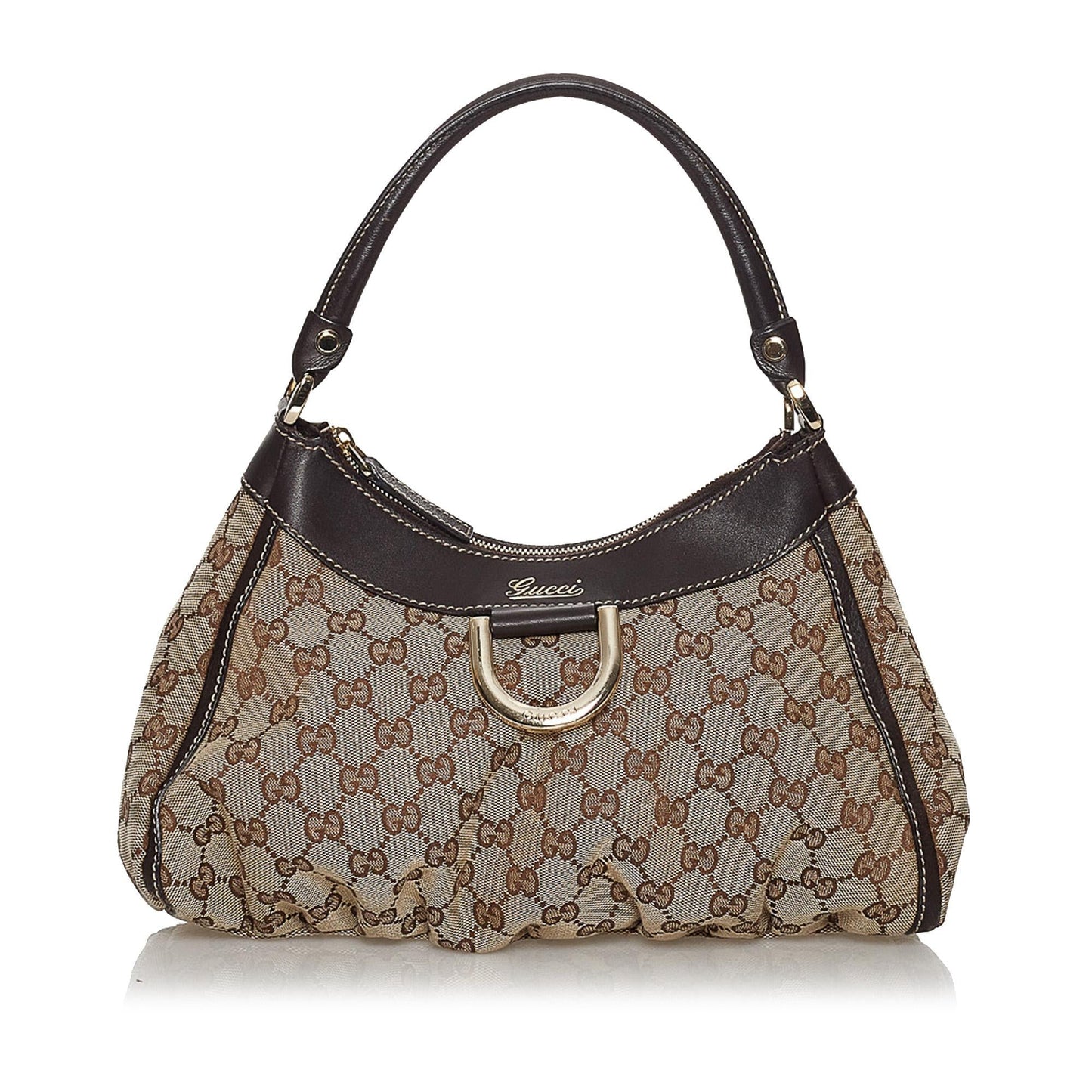 Gucci GG Canvas Abbey D-Ring Shoulder Bag (SHG-33937)