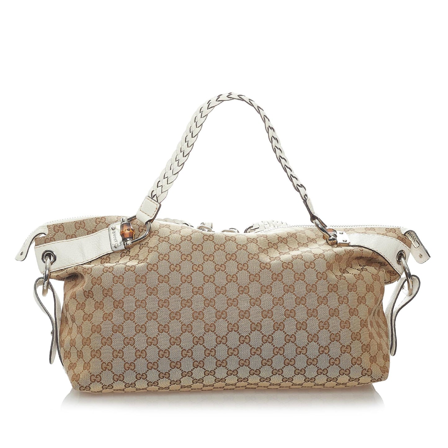 Gucci GG Canvas Bamboo Bar Tote Bag (SHG-31070)
