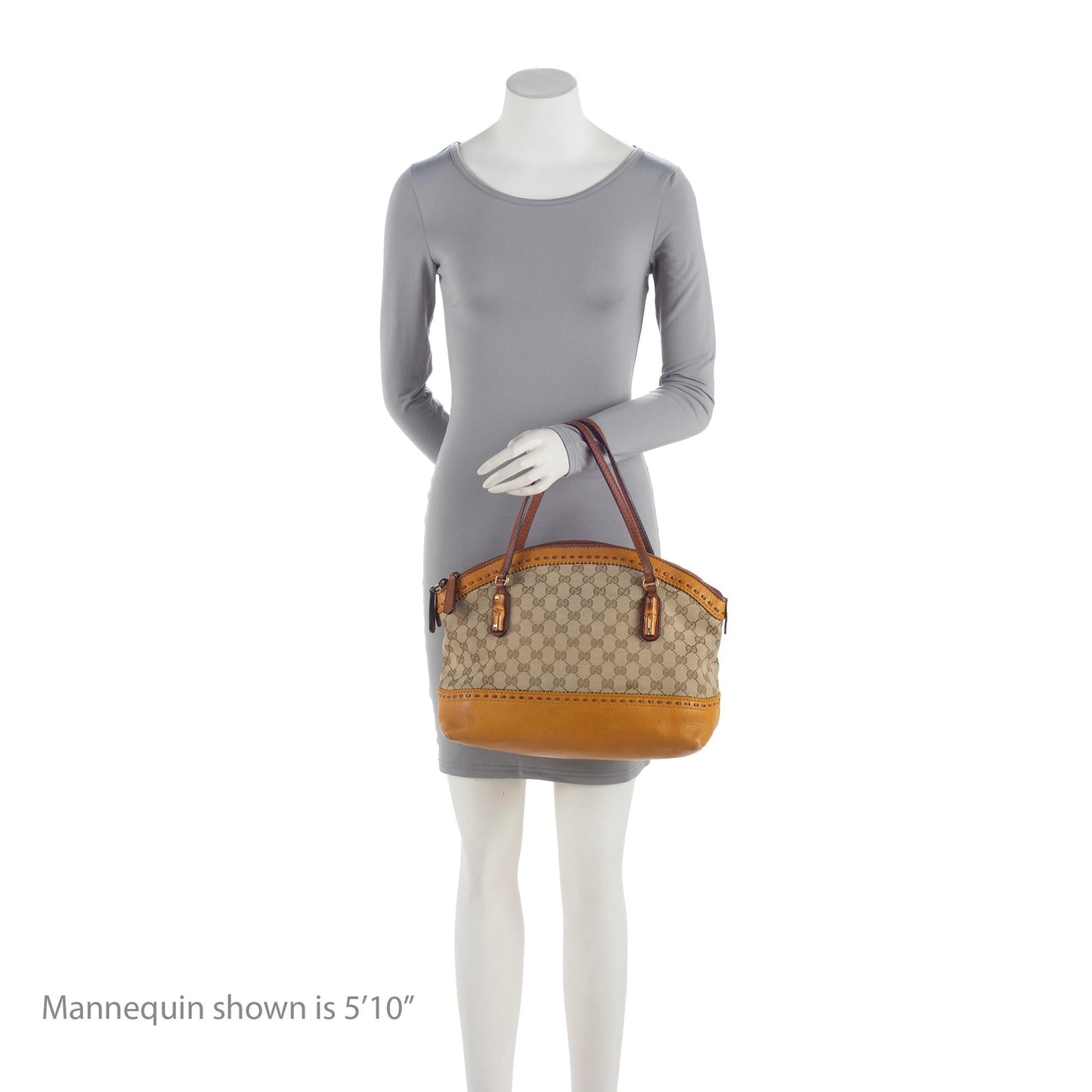 Gucci GG Canvas Bamboo Laidback Crafty Dome Satchel (SHF-galLHz)