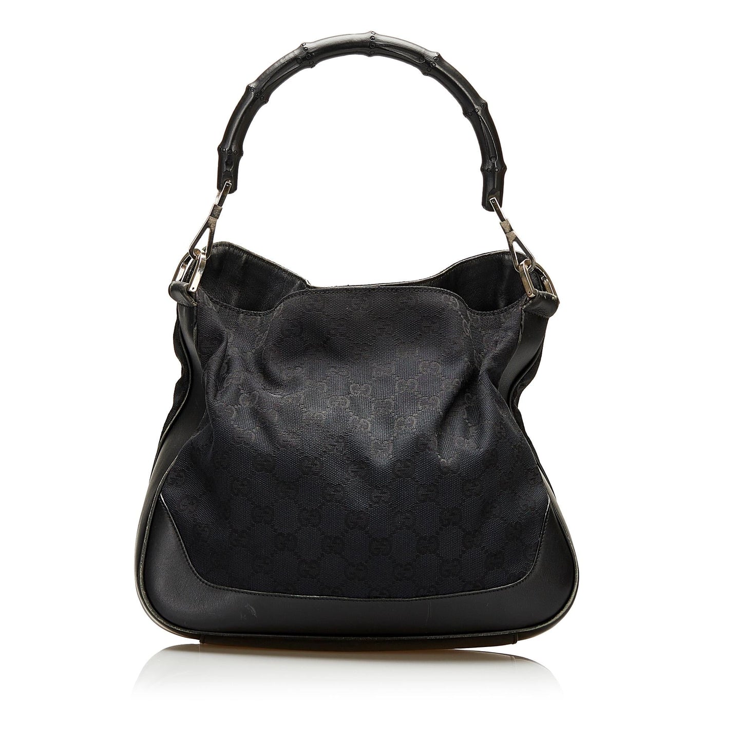 Gucci GG Canvas Bamboo Satchel (SHG-35630)