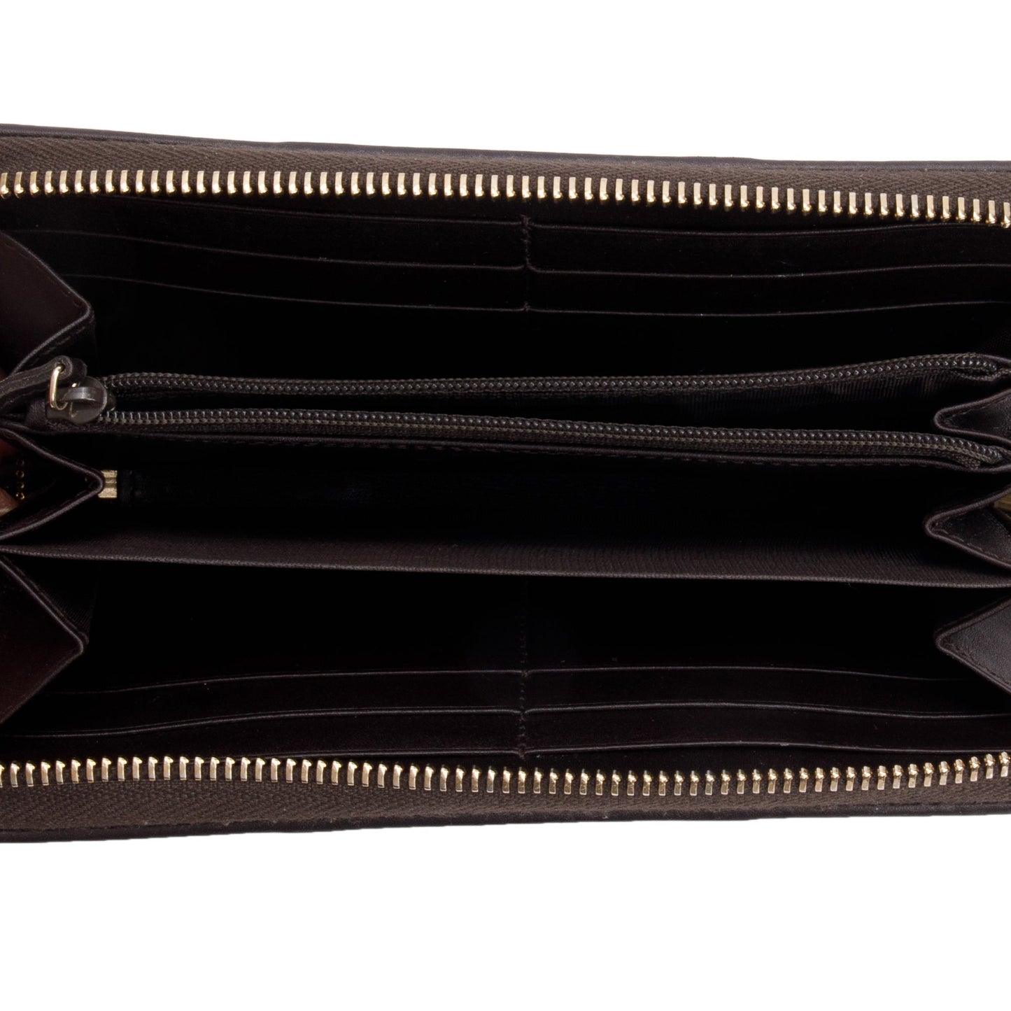 Gucci GG Canvas Bamboo Tassel Zip Around Wallet
