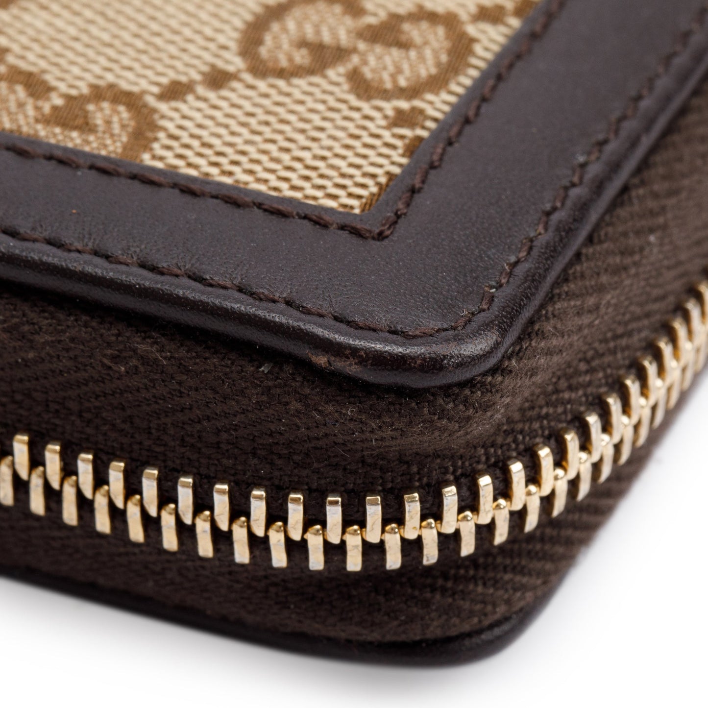 Gucci GG Canvas Bamboo Tassel Zip Around Wallet