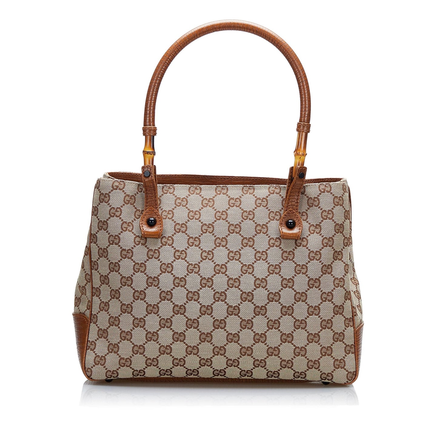 Gucci GG Canvas Bamboo Tote (SHG-onnXj3)