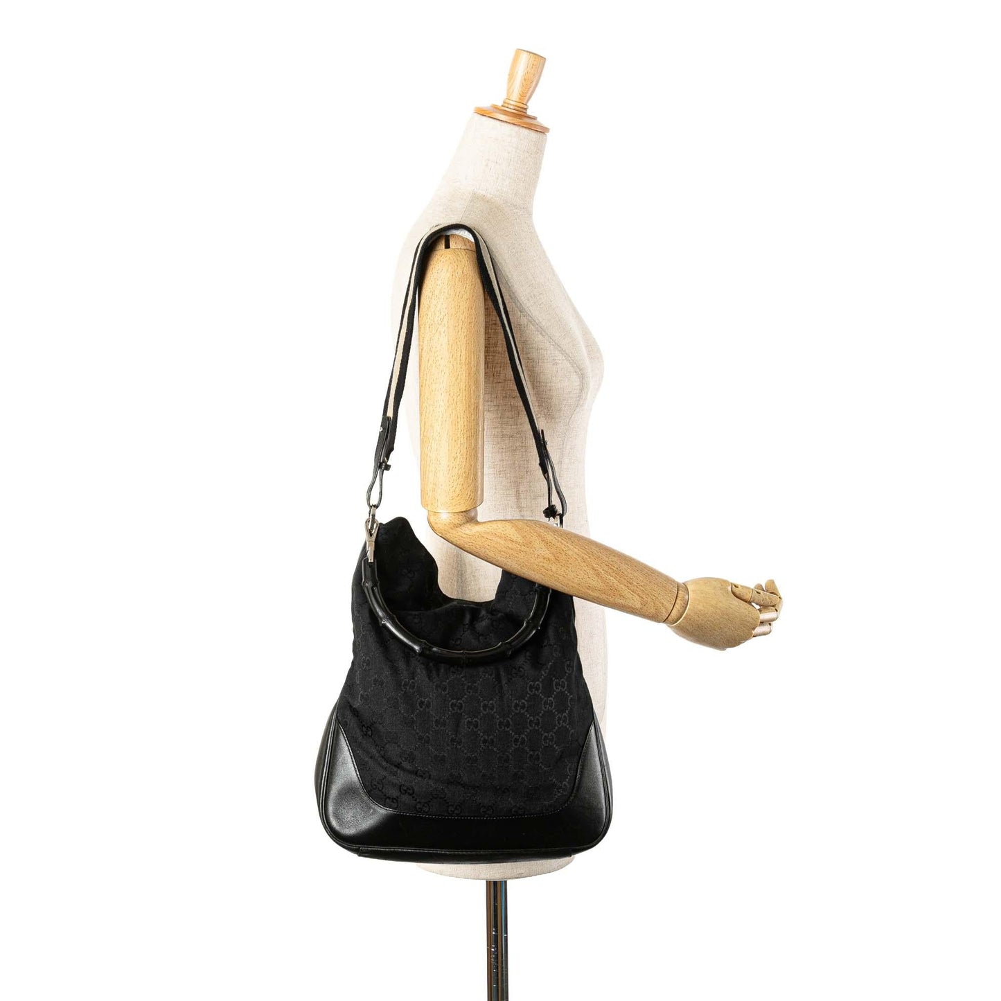 Gucci GG Canvas Bamboo Web Satchel