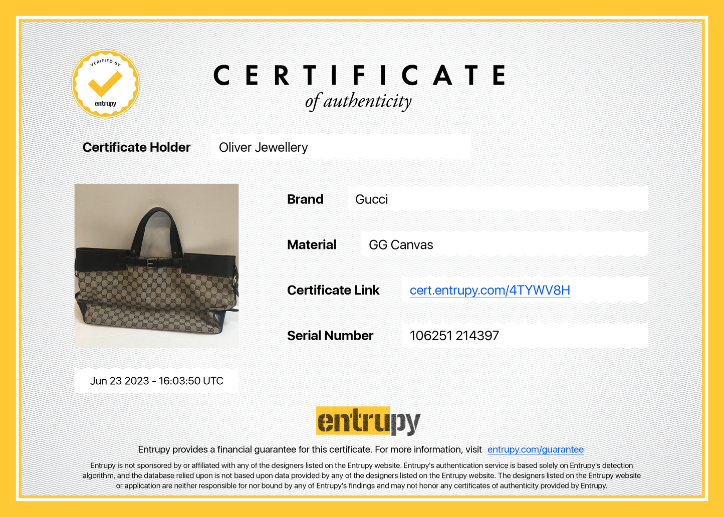 Gucci GG Canvas Belt Tote