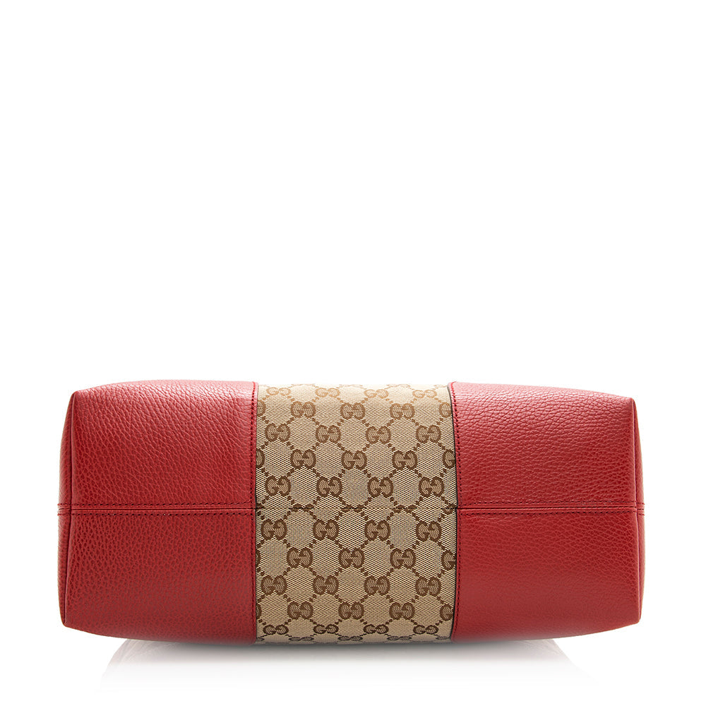 Gucci GG Canvas Bree Dome Shoulder Bag (SHF-20626)