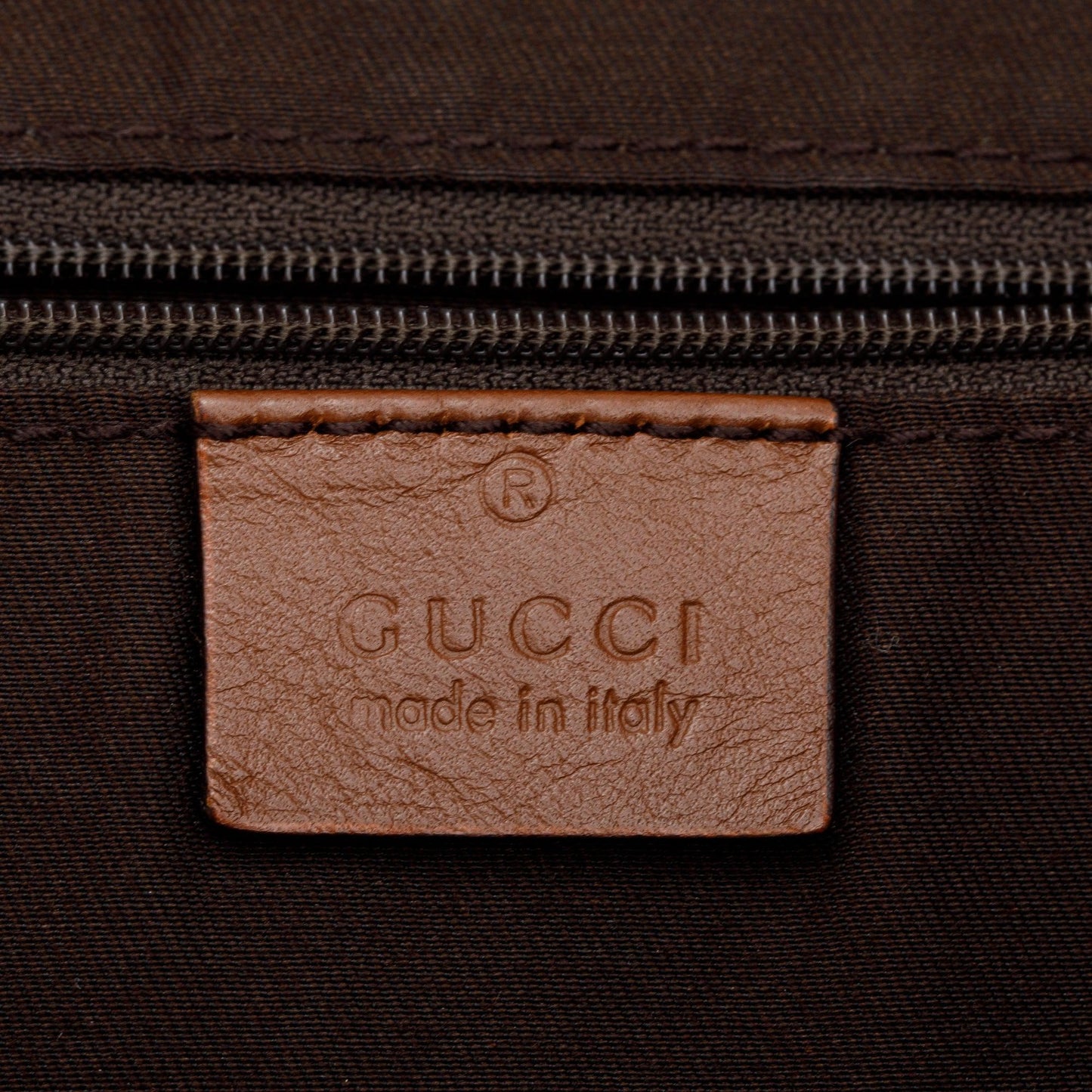 Gucci GG Canvas Brown Leather Trim Large Sukey Hobo