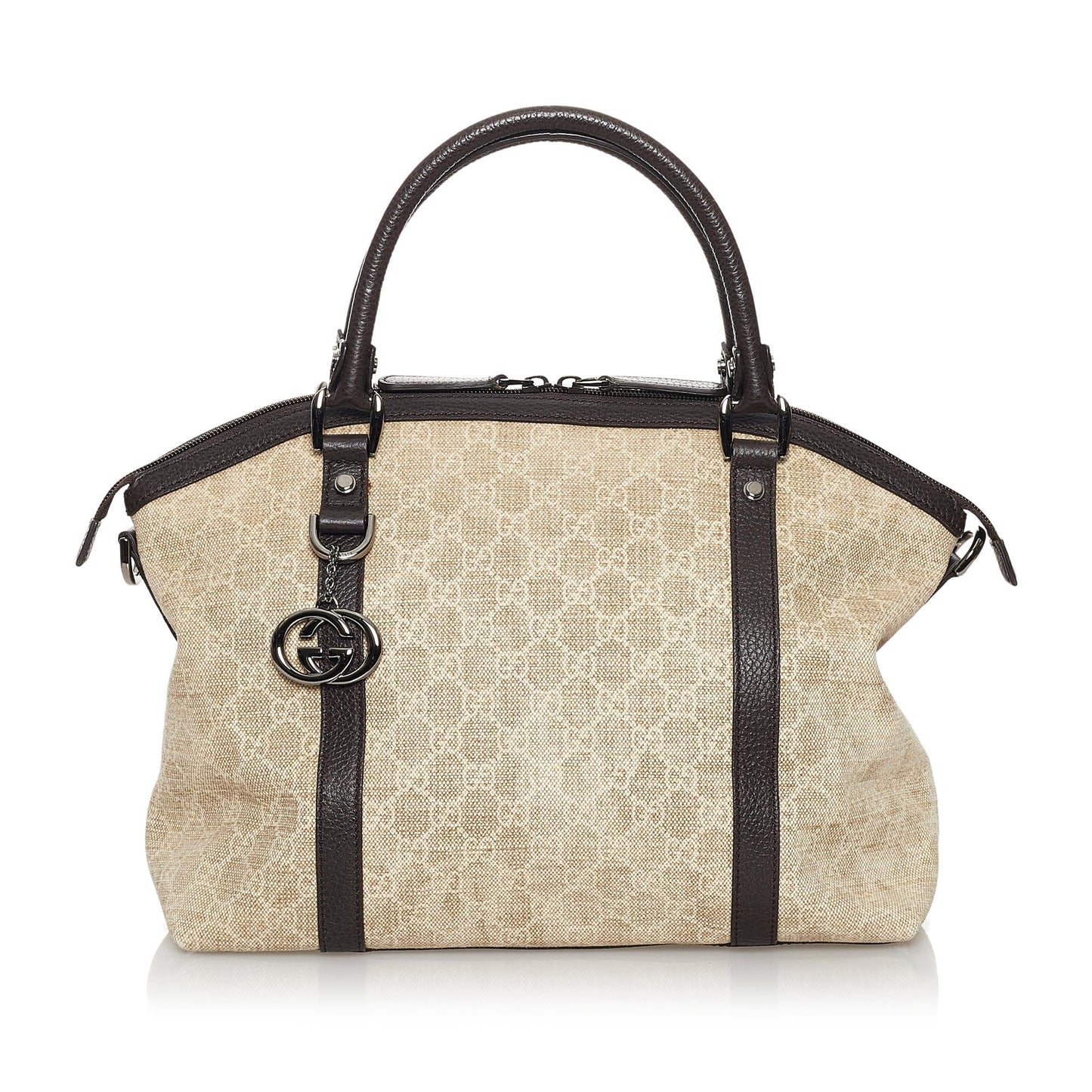 Gucci GG Canvas Charm Dome Satchel (SHG-30969)
