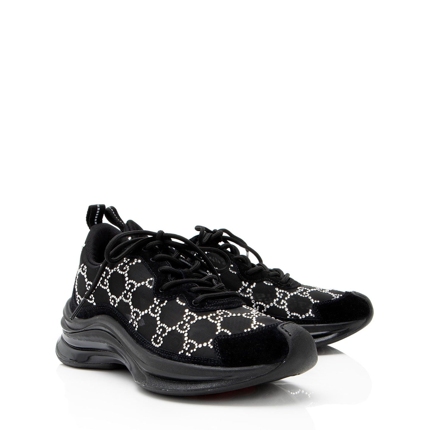 Gucci GG Canvas Crystal Run Sneakers - Size 7.5 / 37.5