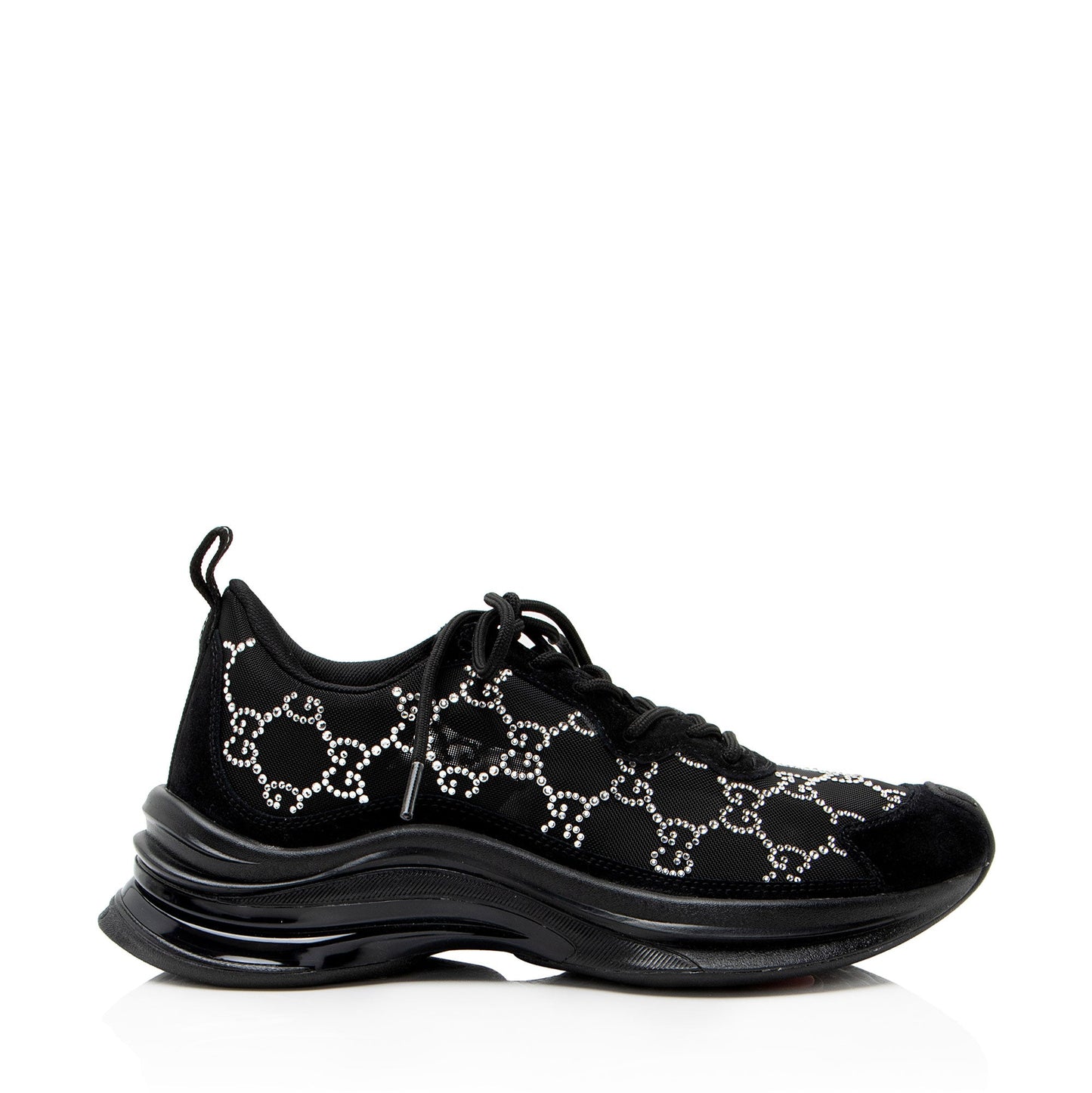 Gucci GG Canvas Crystal Run Sneakers - Size 7.5 / 37.5