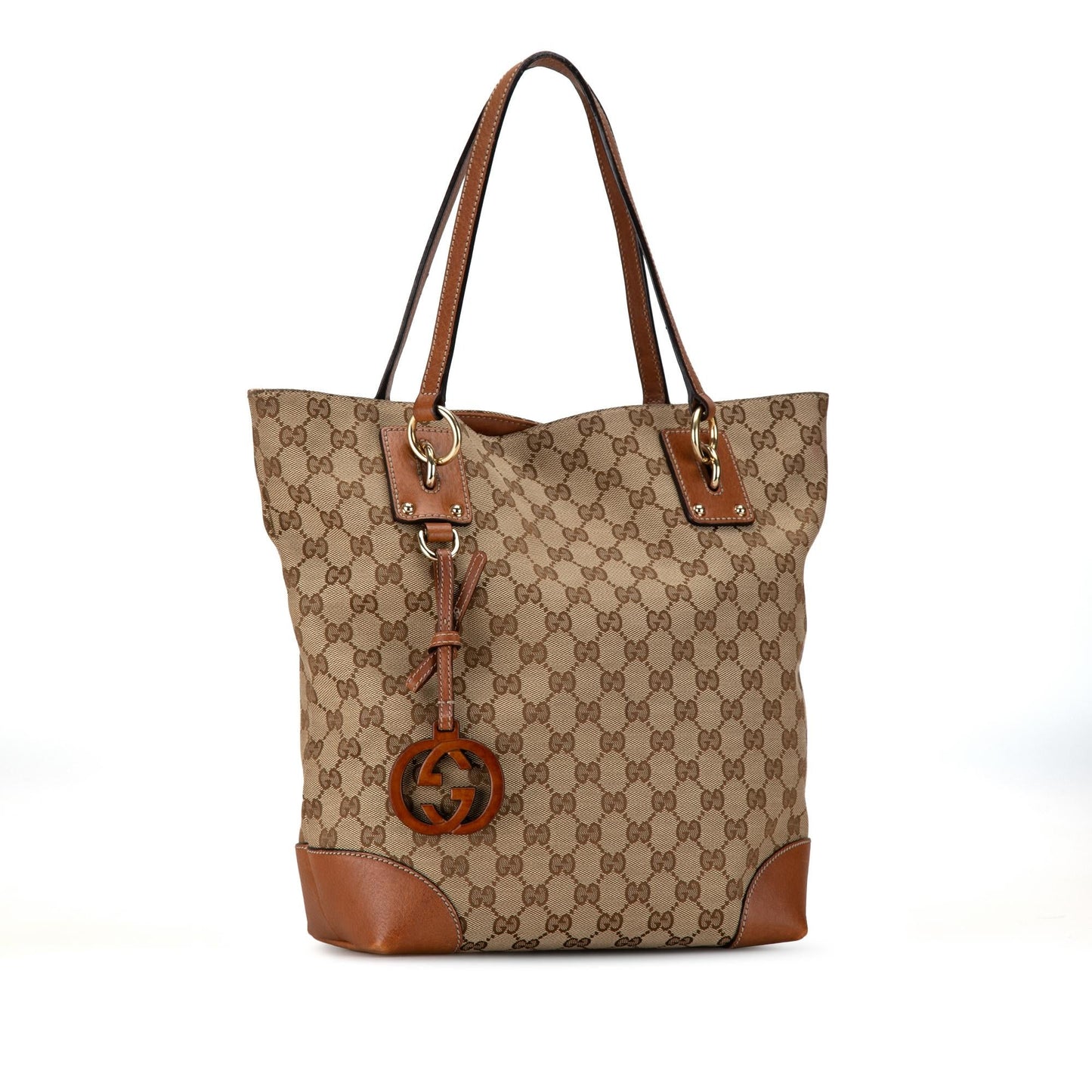 Gucci GG Canvas GG Charm Tote (SHG-s2pq0g)