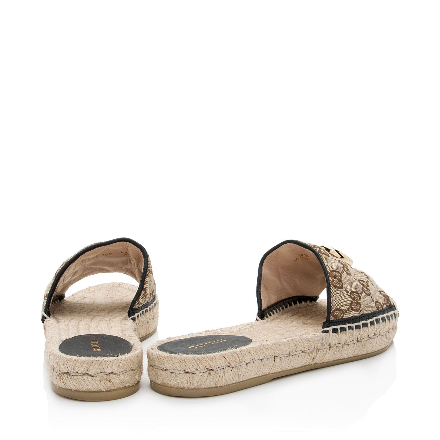 Gucci GG Canvas GG Marmont Pilar Espadrille Slides - Size 8.5 / 38.5 (SHF-pnlKc7)