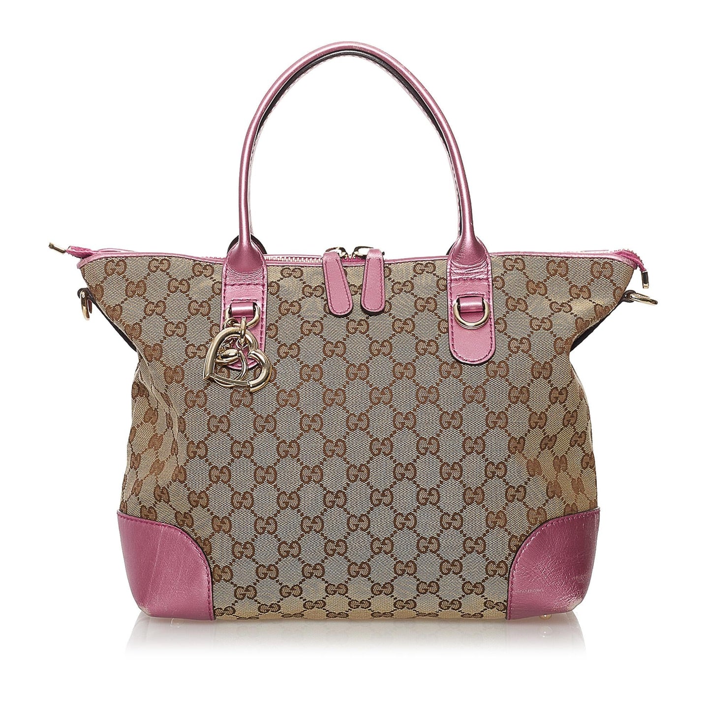 Gucci GG Canvas Heart Bit Satchel (SHG-32482)