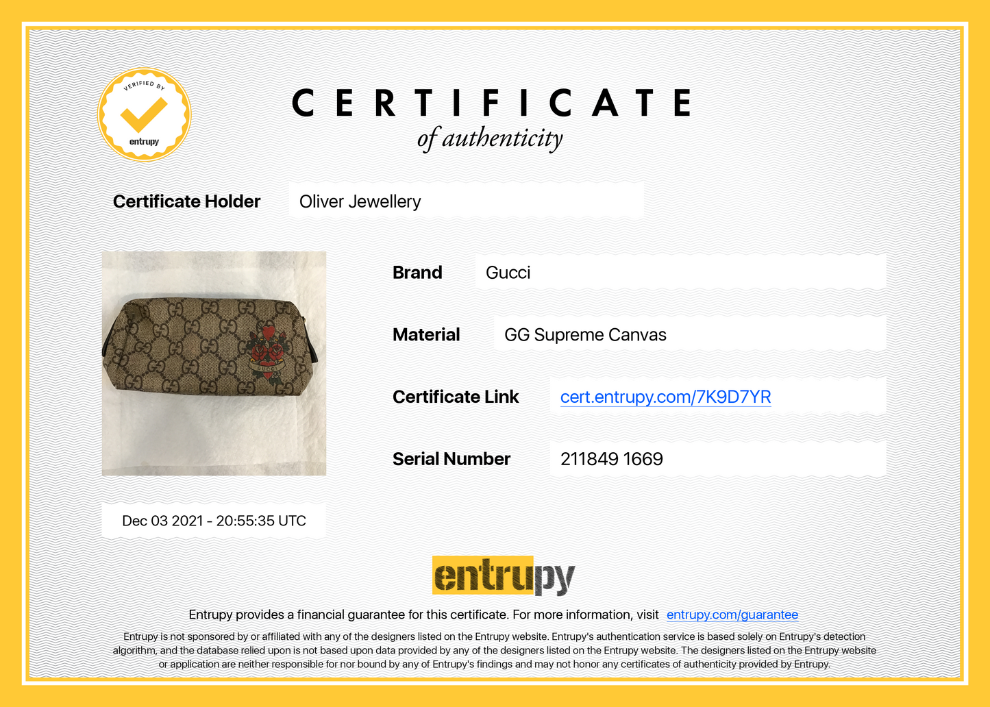 Gucci GG Canvas Heart Tattoo Pochette