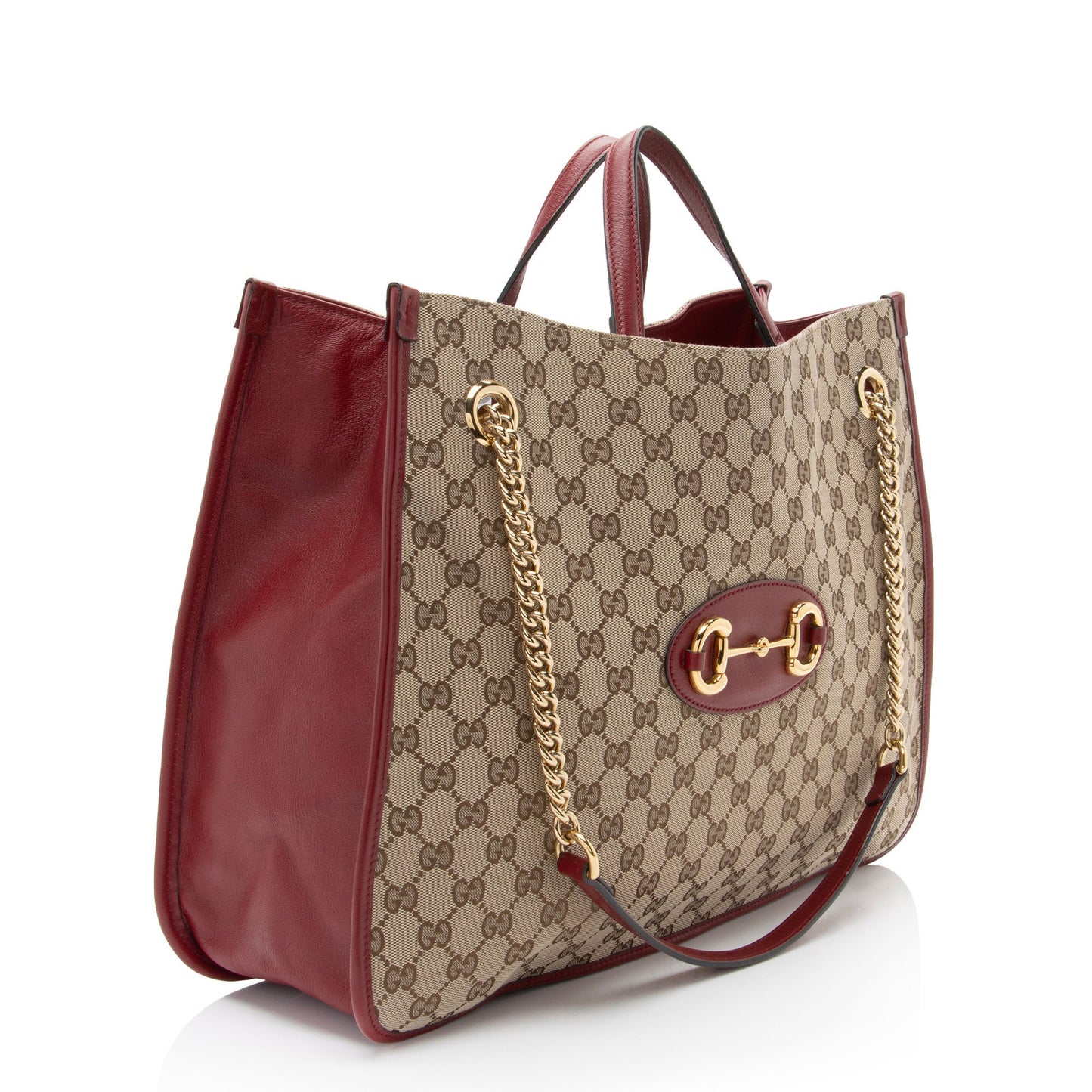 Gucci GG Canvas Horsebit 1955 Chain Large Tote