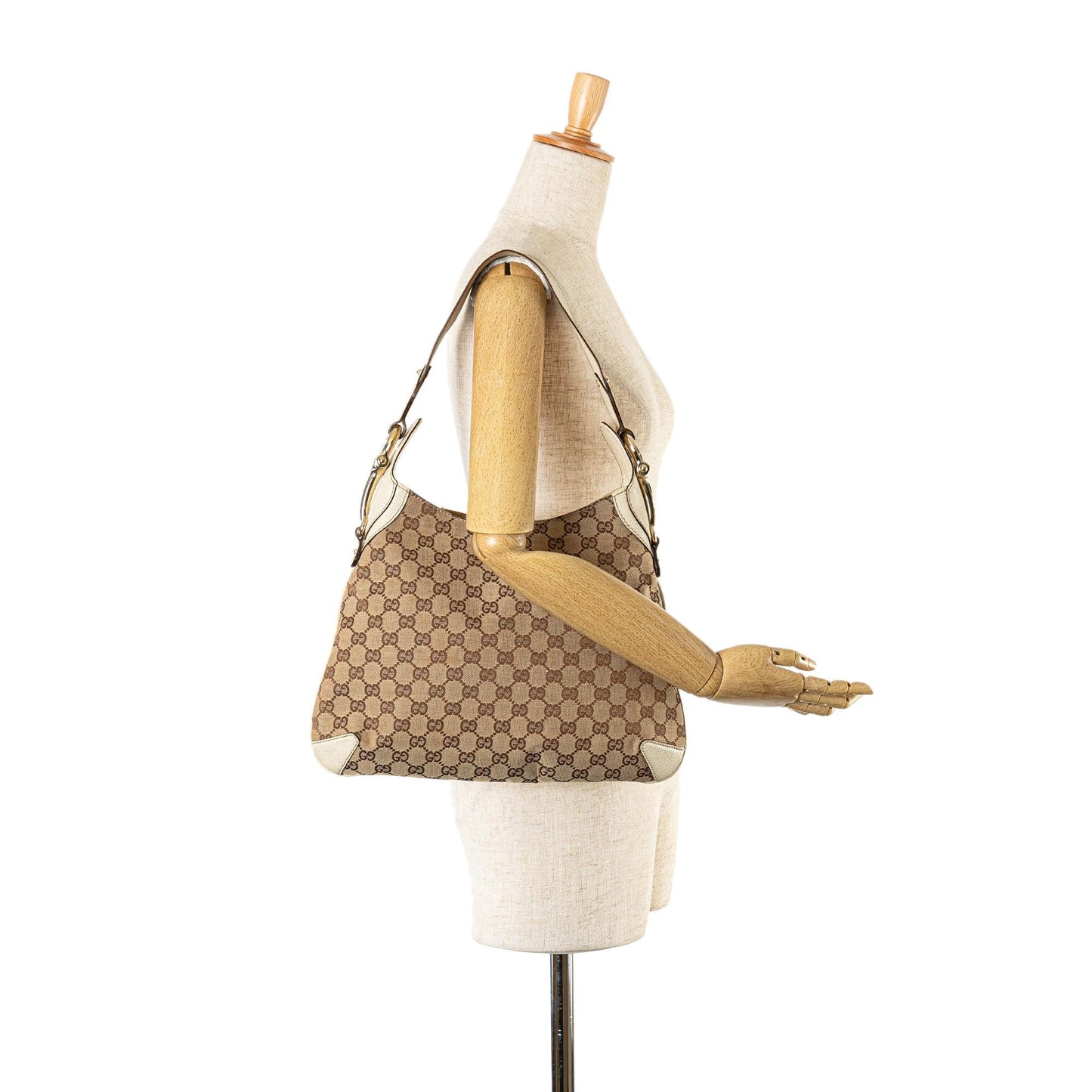 Gucci GG Canvas Horsebit Creole Hobo Bag (SHG-W6hAf3)