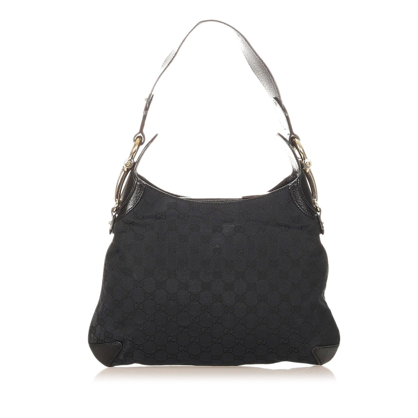 Gucci GG Canvas Horsebit Creole Shoulder Bag (SHG-32128)
