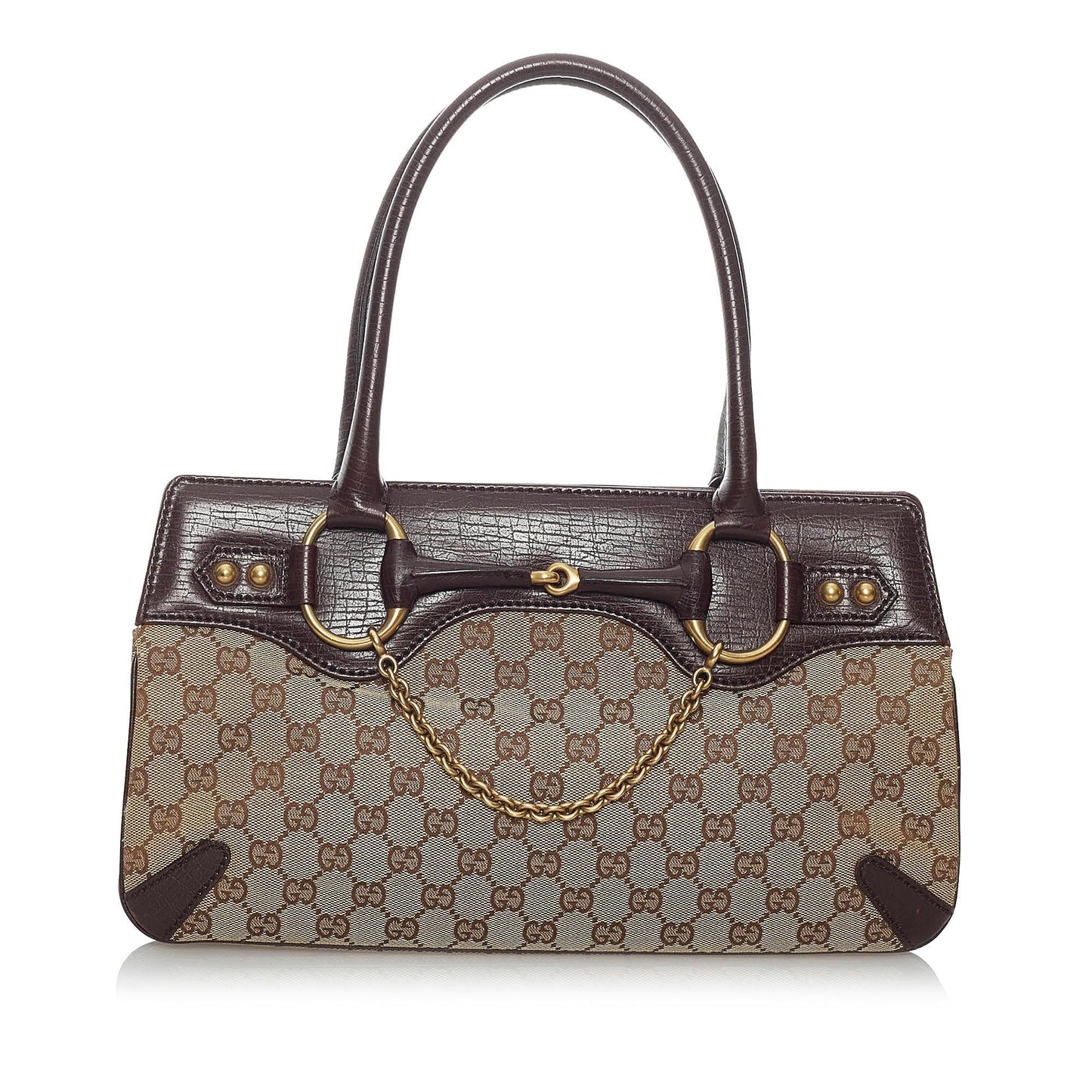 Gucci GG Canvas Horsebit Handbag (SHG-29601)