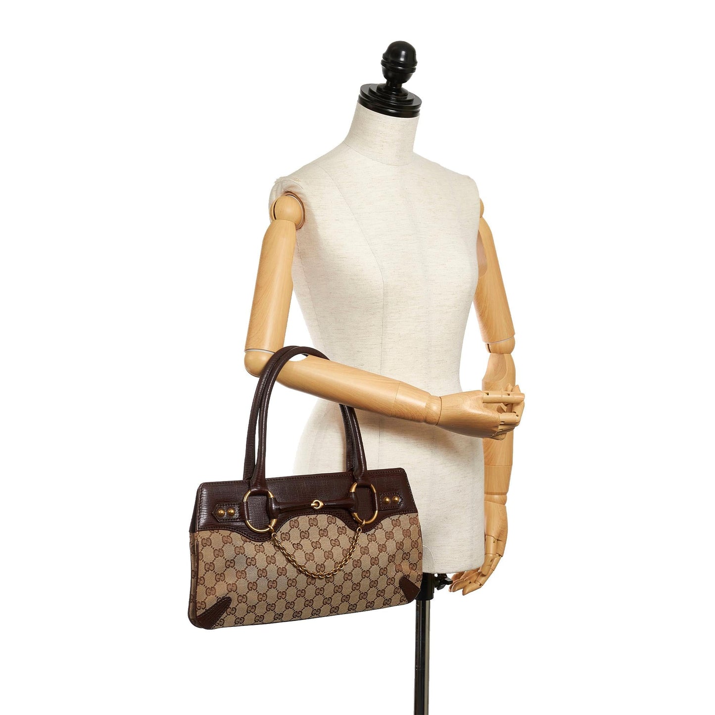 Gucci GG Canvas Horsebit Handbag (SHG-29601)