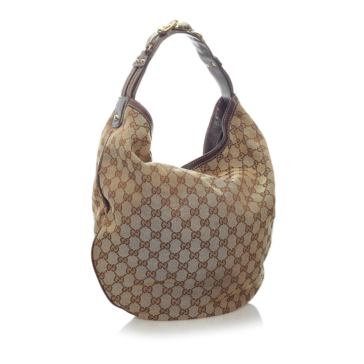 Gucci GG Canvas Horsebit Hobo Bag (SHG-33455)